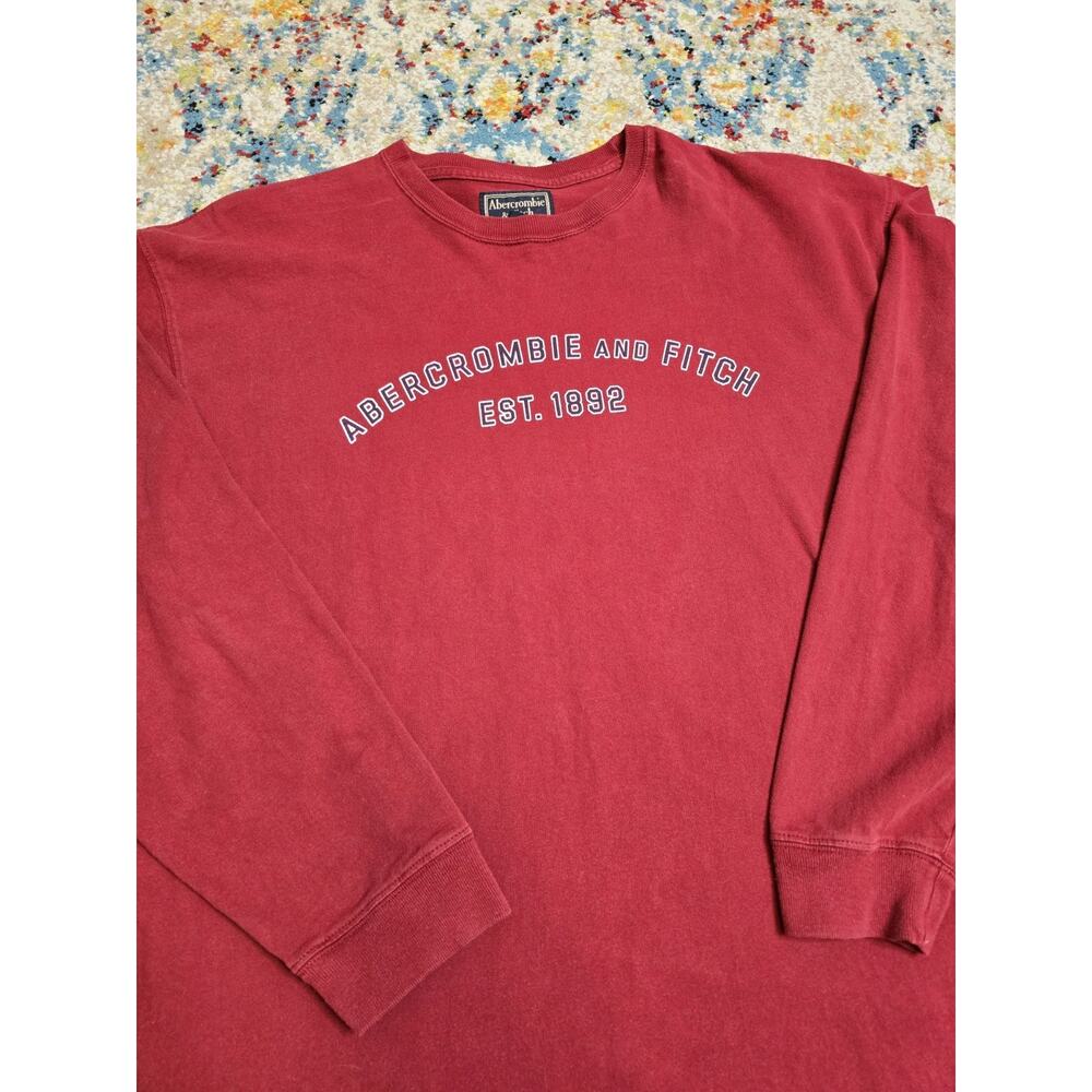 Vintage Y2k Abercrombie And Fitch Longsleeve Spellout Logo Graphic T-Shirt Sz XL